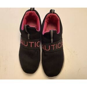 Nautica Kids Girls Slip-On Sneaker Shoe Black SZ 2